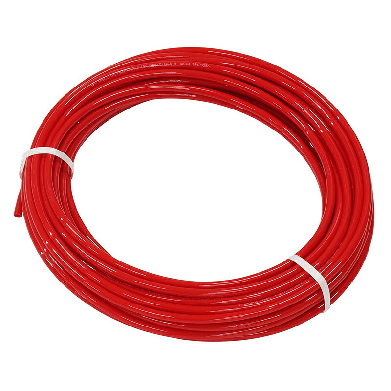 新潟精機 PISCO ポリウレタン熱電子管 8mmx20m 赤 UB0850-20-R 【品番：4975846017405】 花・ガーデン・DIY-エアホース