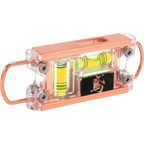 【電子メイル便相応う】新潟精機 ＳＫ 気泡管水準器器 鳶気泡管水準器２ サクラ色ゴールド 【品番：ED-結核症2PGG】
