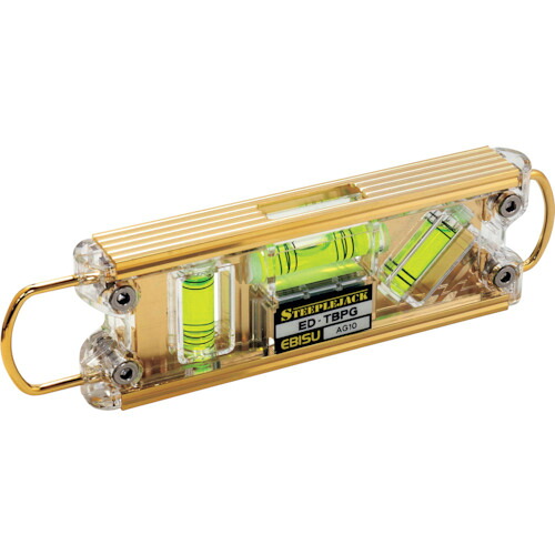 【電子メイル便相応う】新潟精機 ＳＫ 気泡管水準器器 鳶気泡管水準器ＰＲＯ ゴールド 【品番：ED-TBPG】