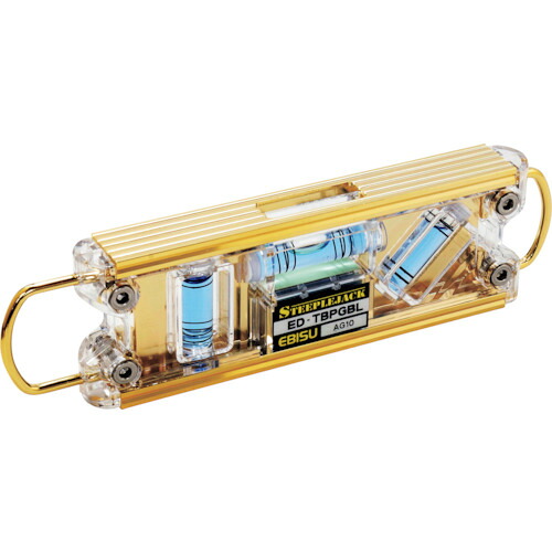 【電子メイル便相応う】新潟精機 ＳＫ 気泡管水準器器 鳶気泡管水準器ＰＲＯ ゴールド 【品番：ED-TBPGBL】
