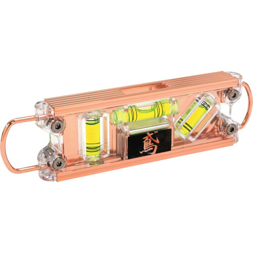 【メール便対応】新潟精機　ＳＫ　水平器　鳶レベルＰＲＯ　ピンクゴールド　【品番：ED-TBPPGG】｜住設プロ　店