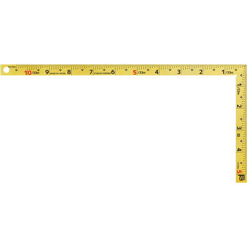 新潟精機 SK 曲尺 滑っこい３ １尺／３０ｃｍ 併用目盛 【10個】 【品番：FLAT3-G1030CS】