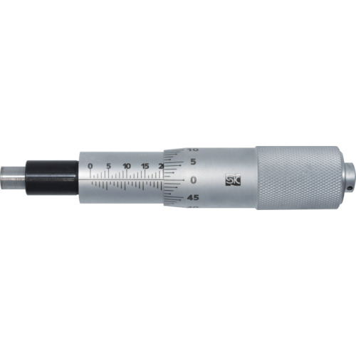 新潟精機　ＳＫ　快段目盛　マイクロメーターヘッド　測定範囲０～１３ｍｍ　先端平面　【品番：MH-250KD】