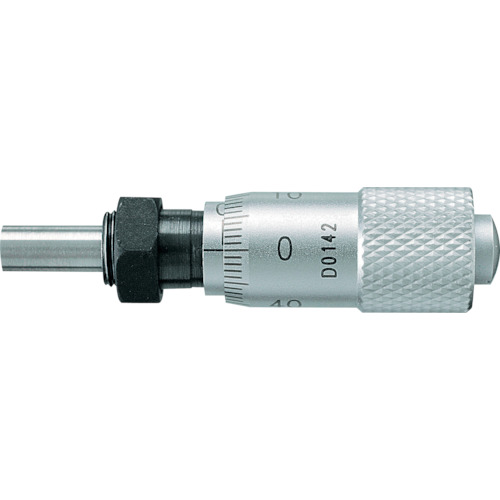 新潟精機　ＳＫ　マイクロメータヘッド　測定範囲０～６．５ｍｍ　ナット付ステム　先端平面　【品番：1001-350】