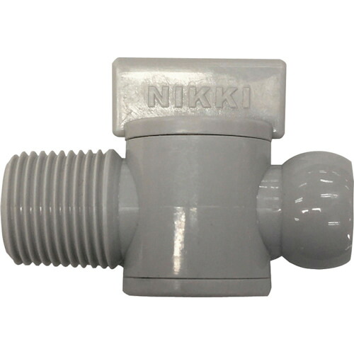 日機　クーラントシステム３／８　バルブ灰色　オネジ　ＰＴ３／８　（１０個入）　【品番：83723G(10)】