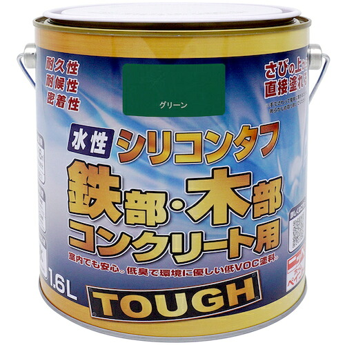 ニッペホームプロダクツ 水性シリコンタフ グリーン 1.6L 【品番:4976124093555】
