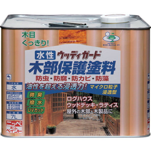 ニッペホームプロダクツ 水溶性ウッディガード ７Ｌ けやき ＨＷ２０３－７ 【品番：4976124532375】