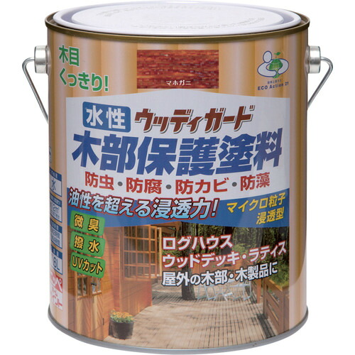 ニッペホームプロダクツ　水性ウッディガード　１．６Ｌ　マホガニ　ＨＷ２０４－１．６　【品番：4976124532450】
