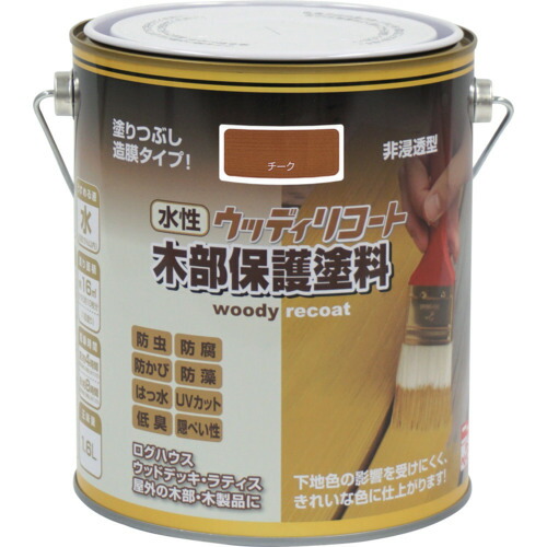 ニッペホームプロダクツ　水性ウッディリコート　１．６Ｌ　チーク　３００Ｎ００３－１．６　【品番：4976124549021】