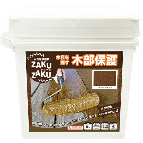 ニッペホームプロダクツ　ＳＴＹＬＥ　ＺＡＫＵＺＡＫＵ　６ｋｇ　デッキブラウン　ＨＵＰ２０４　【品番：4976124882678】