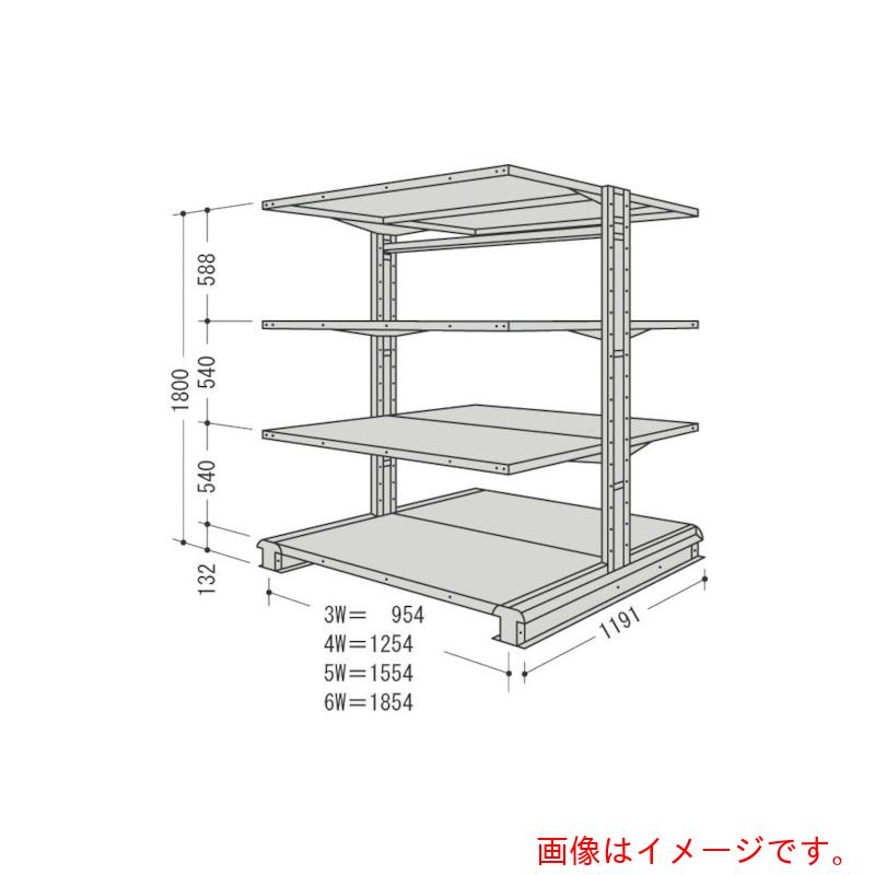 【別途送料あり】日本ファイリング キャンチラック複式1連W954D1191H1800F4 【品番:CR63L-W4】|住設プロ 店