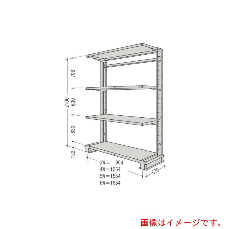 【別途送料あり】日本ファイリング　キャンチラック単式１連Ｗ９５４Ｄ５７０Ｈ２１００Ｆ４　【品番：CR73S-S4】