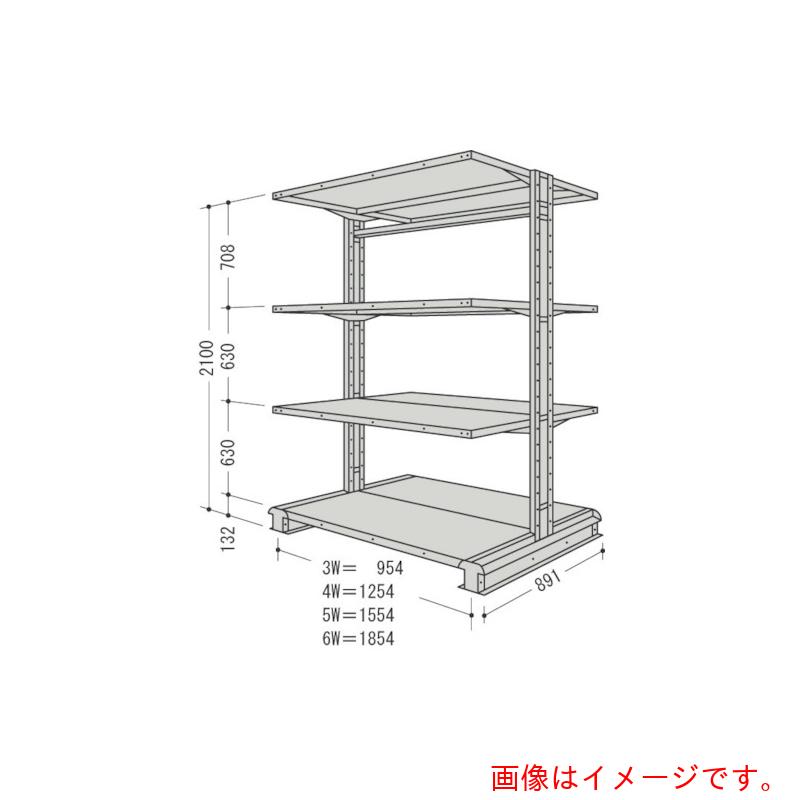 【別途送料あり】日本ファイリング　キャンチラック複式１連Ｗ９５４Ｄ８９１Ｈ２１００Ｆ４　【品番：CR73S-W4】