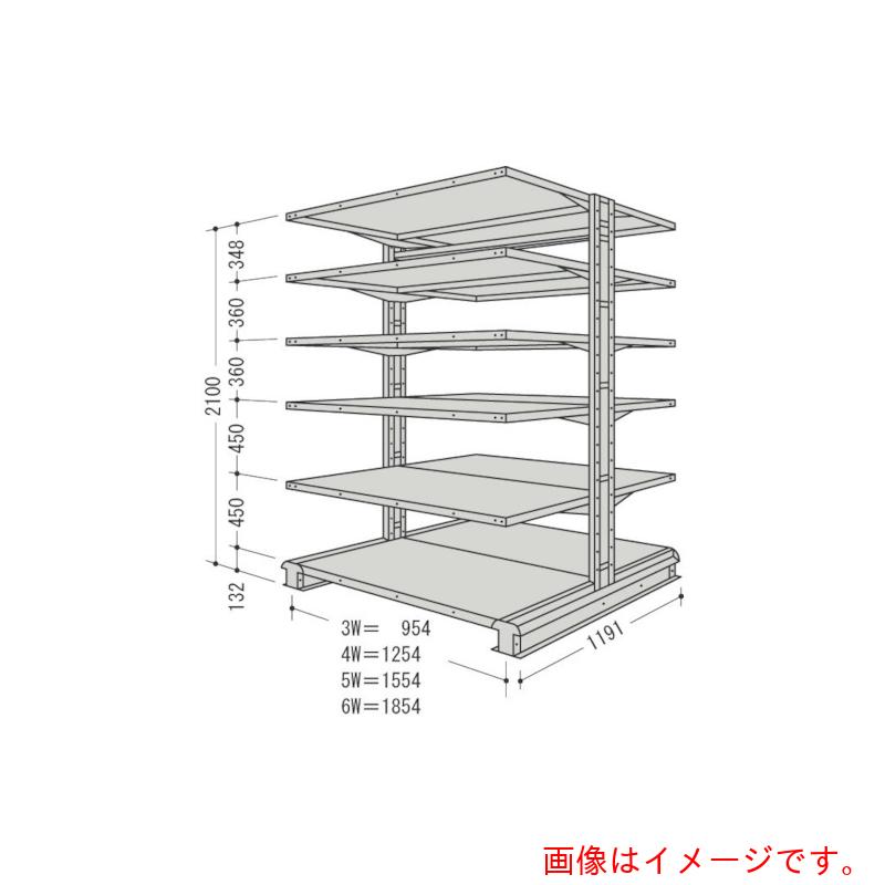 【別途貨物輸送あり】日本ファイリング キャンチラック複式１連Ｗ１８５４Ｄ１１９１Ｈ２１００Ｆ６ 【品番：CR76L-W6】