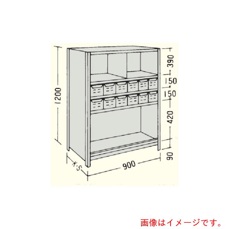【別途送料あり】日本ファイリング　引出し付軽量物品棚Ｗ９００Ｄ４５０Ｈ１２００Ｆ５　【品番：LA43S-75】｜住設プロ　店 60,312円