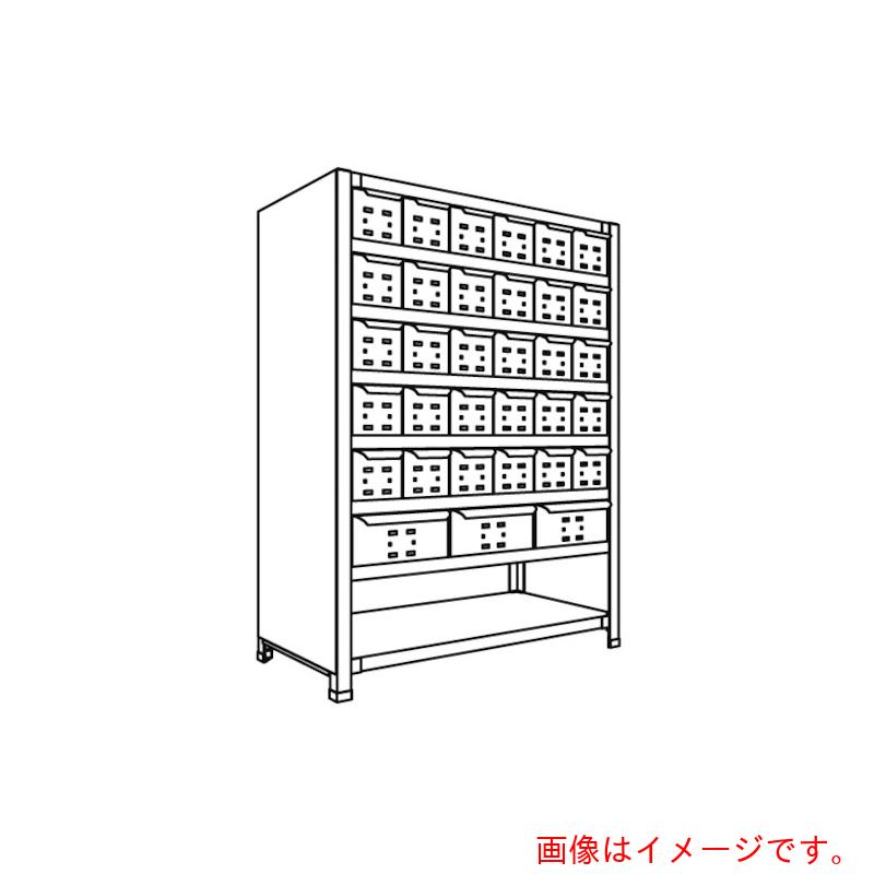 【別途送料あり】日本ファイリング 引出し付軽量物品棚Ｗ９００Ｄ４５０Ｈ１２００Ｆ８ 【品番：LA43S-78】