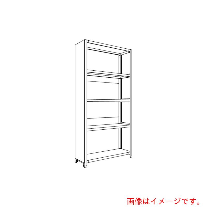【別途送料あり】日本ファイリング　背板・側板付軽量物品棚Ｗ９００Ｄ３００Ｈ１８００Ｆ５　【品番：LA63K-25】