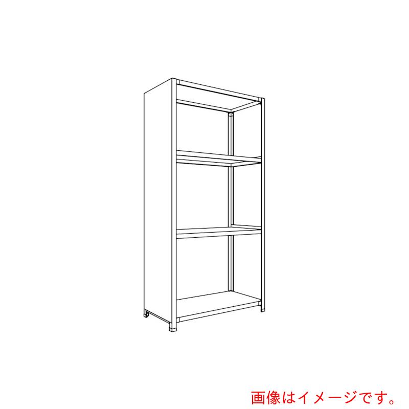【別途送料あり】日本ファイリング　背板・側板付軽量物品棚Ｗ９００Ｄ４５０Ｈ１８００Ｆ４　【品番：LA63S-24】
