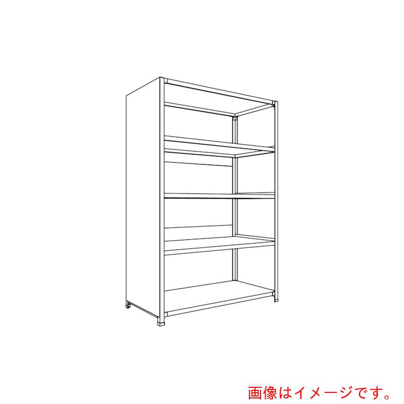 【別途送料あり】日本ファイリング　背板・側板付軽量物品棚Ｗ１２００Ｄ６００Ｈ１８００Ｆ５　【品番：LA64L-25】
