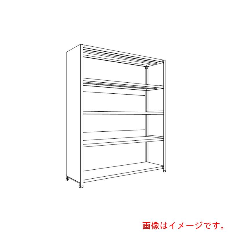 【別途貨物輸送あり】日本ファイリング 背板・側板付軽さ商いもの棚Ｗ１５００Ｄ４５０Ｈ１８００Ｆ５ 【品番：天使の都市65S-25】