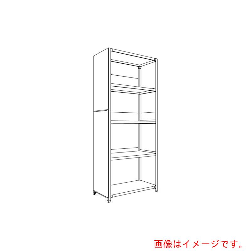 【別途送料あり】日本ファイリング　背板・側板付軽量物品棚Ｗ９００Ｄ４５０Ｈ２１００Ｆ５　【品番：LA73S-25】