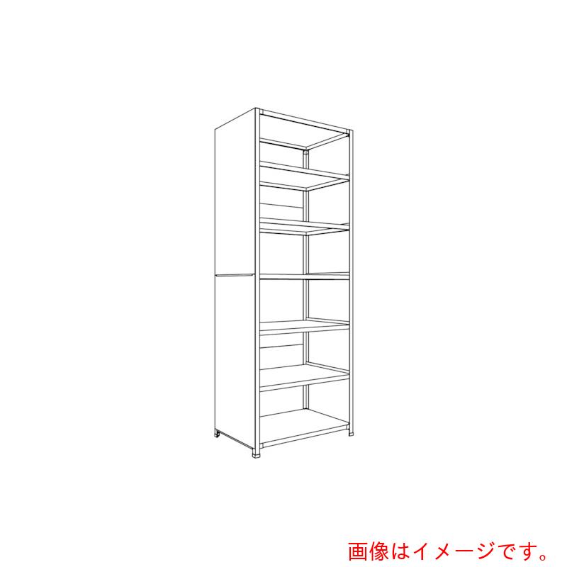 【別途送料あり】日本ファイリング　背板・側板付軽量物品棚Ｗ９００Ｄ６００Ｈ２４００Ｆ７　【品番：LA83L-27】
