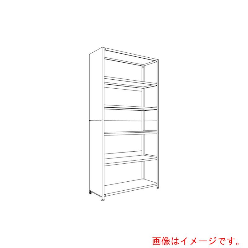 【別途送料あり】日本ファイリング　背板・側板付軽量物品棚Ｗ１２００Ｄ４５０Ｈ２４００Ｆ６　【品番：LA84S-26】
