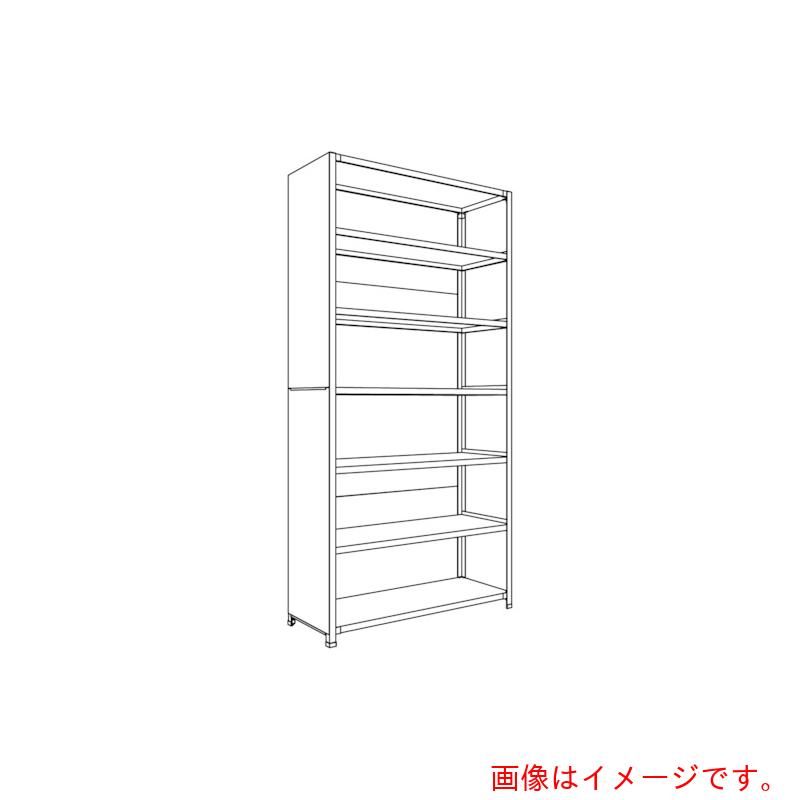 【別途送料あり】日本ファイリング 背板・側板付軽量物品棚W1200D450H2400F7 【品番:LA84S-27】