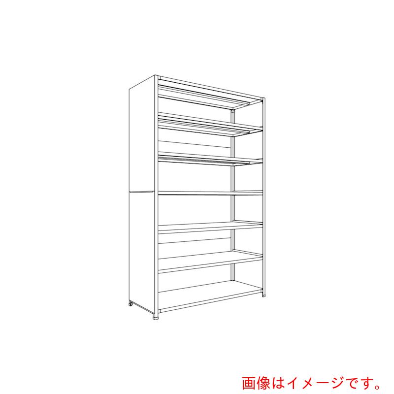 【別途送料あり】日本ファイリング　背板・側板付軽量物品棚Ｗ１５００Ｄ６００Ｈ２４００Ｆ７　【品番：LA85L-27】