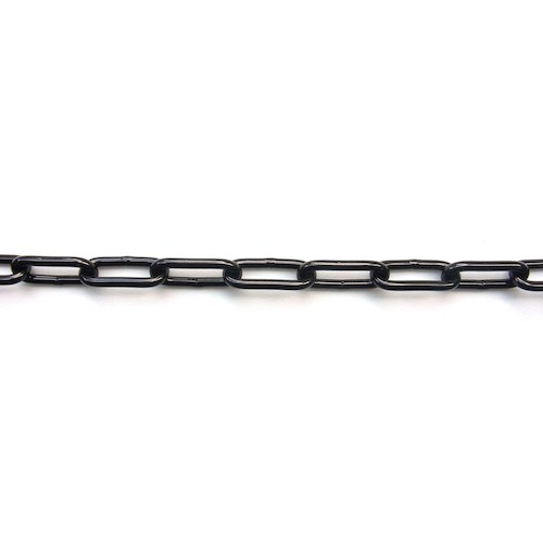 ニッサチェイン　鉄カラーヘビーリンク　１５ｍ巻　黒　【品番：R-IW48E-BK】