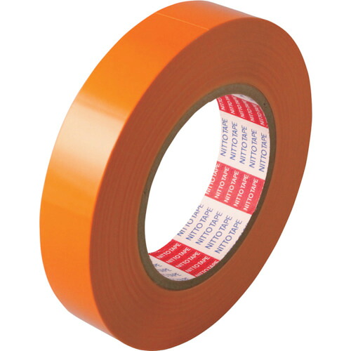 日東エルマテリアル(Nitto) ラインテープE−OC(BC) 0.16mm×25mm×50m 黄赤 【36個】 【品番:E-OC25OR】|住設プロ 店