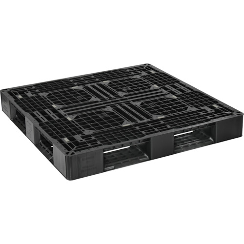 【別途送料あり】日本プラパレット　ＮＰＣ　プラスチックパレットＬＡ－１２１２ＲＲ　片面四方差し　黒　【品番：LA-1212RR】 15,048円