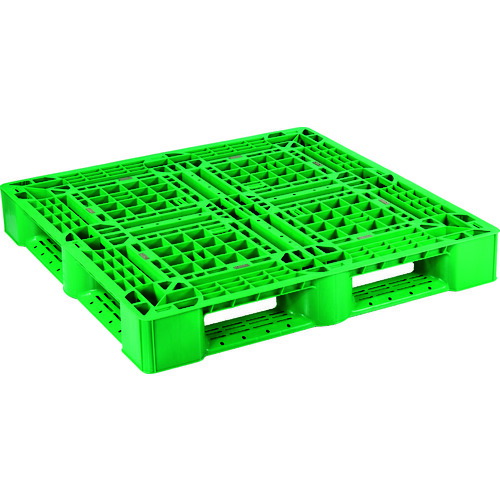 日本プラパレット ＮＰＣ 可塑性物質調色板ＳＬＡ－１１１１ 片面四方差し 緑であること 【品番：SLA-1111-GR】