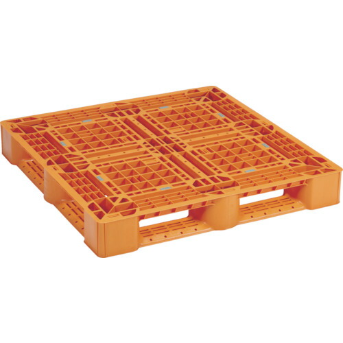 【別途送料あり】日本プラパレット　ＮＰＣ　プラスチックパレットＳＬＡ－１１１１　片面四方差し　オレンジ　【品番：SLA-1111-OR】 15,532円