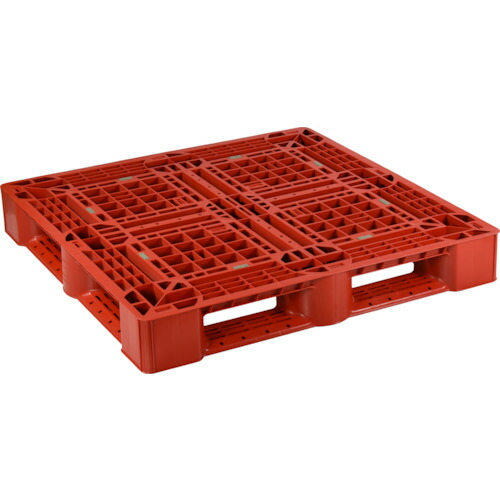 日本プラパレット　ＮＰＣ　プラスチックパレットＳＬＡ－１１１１　片面４方差し　赤　【品番：SLA-1111-RE】 15,345円