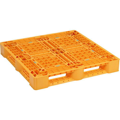 【別途送料あり】日本プラパレット　ＮＰＣ　プラスチックパレットＳＬＡ－１１１１　片面四方差し　イエロー　【品番：SLA-1111-Y】 15,532円