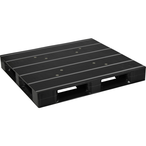 日本プラパレット　ＮＰＣ　プラスチックパレットＺＦＤ－１２１１Ｅ－ＲＲ　片面四方差し　黒　【品番：ZFD-1211E-RR】