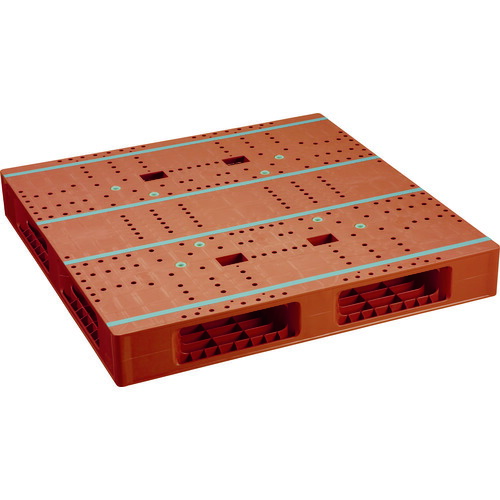 【別途送料あり】日本プラパレット　ＮＰＣ　プラスチックパレット　ＺＦＲ－１１１１Ｅ　両面四方差し　ブラウン　【品番：ZFR-1111E-BR】 の商品写真