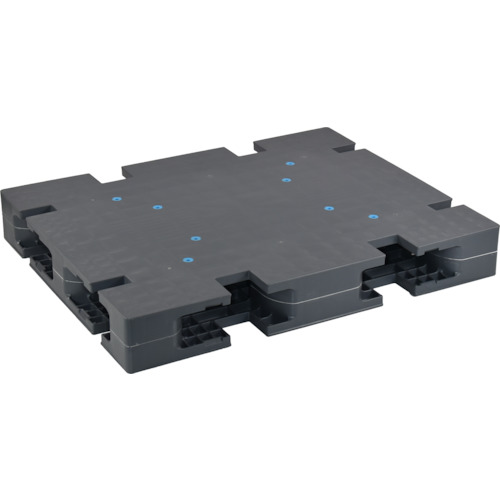日本プラパレット　ＮＰＣ　プラスチックパレットＺＦＲ－１１７０９４　両面四方差し　グレー　【品番：ZFR-117094】