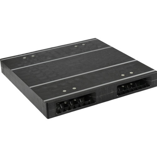日本プラパレット　ＮＰＣ　プラスチックパレットＺＲ－１１１１ＦＥ－ＲＲ　両面二方差し　黒　【品番：ZR-1111FE-RR】