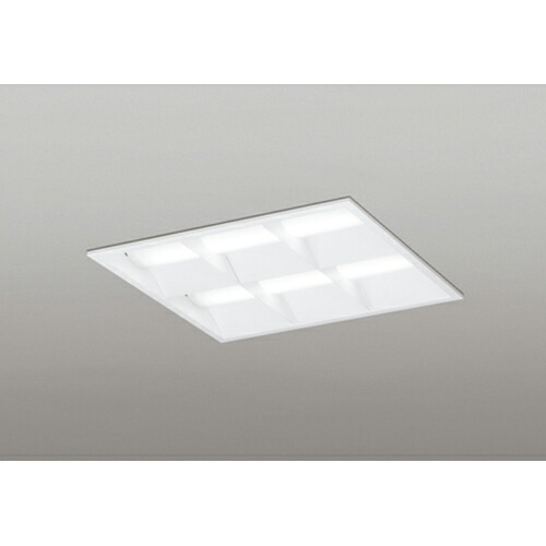 オーデリック　ベースライト LED-SQUARE FHP 32W×4灯 埋込型 450 ルーバー付 非調光 白色　【品番：XD 466 031P2C】