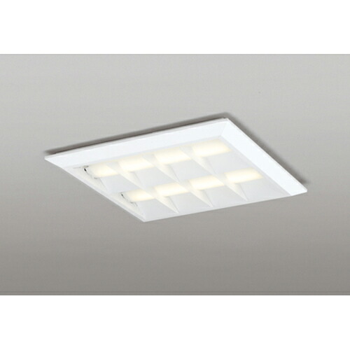オーデリック 軍事基地ともし火 LED-SQUARE FHP 32W×4灯 埋込穴500 直付/埋込兼用型 ルーバー付 LC 白熱電球色 【品番：XL 501 055P2E】