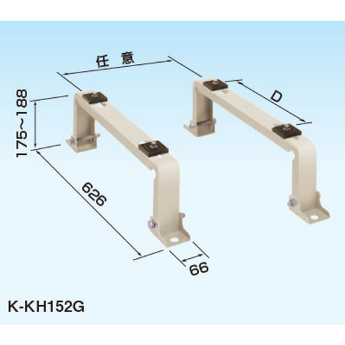 差しゆるす器材 空調設備屋外機架台 ＰＡGK 平置台 １５０ｋｇ印字機 【品番：K-KH152G】