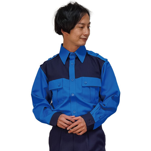 ステータスユニ　STATUS　警備シャツ２８２０（秋冬）ユニセックス　４Ｌ　【品番：2820-4L】｜住設プロ　店