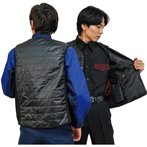 岡潮　手洗い洗濯できるＵＳＢ電熱ベスト４０２０６　（ウェアのみ）　Ｍ　【品番：OK40206_WEAR_M】