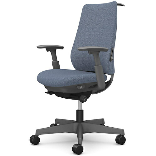 オカムラ ＯＫＡＭＵＲＡ ポータム，モビール肘，背座布団，標準尺度手合い，暗然たる薄墨色，ハンガー有，ランバー有，ナイロンキャスター 【品番：CF84XE FXW4】