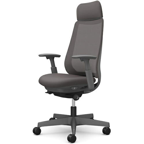 オカムラ　ＯＫＡＭＵＲＡ　ポータム，可動肘，背メッシュ，ＥＸスタンダードタイプ，ダークグレーボディ，ハンガー無，ランバー無，ウレタンキャスター　【品番：CF85ZA FKA2】
