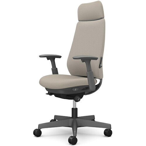 オカムラ　ＯＫＡＭＵＲＡ　ポータム，可動肘，背クッション，ＥＸスタンダードタイプ，ダークグレー，ハンガー無，ランバー有，ウレタンキャスター　【品番：CF87ZE FKY7】