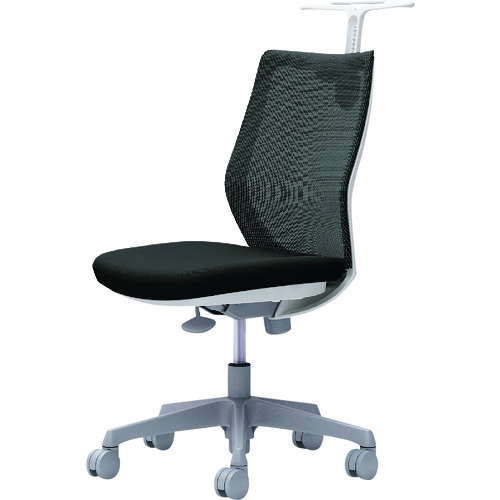 【別途貨物輸送あり】オカムラ ＯＫＡＭＵＲＡ ＣＧ－Ｍ 肘無 背メッシュ ハンガー有 白いこと上半身 ナイロンキャスター 黒いこと 【品番：CG12WR FZK1】