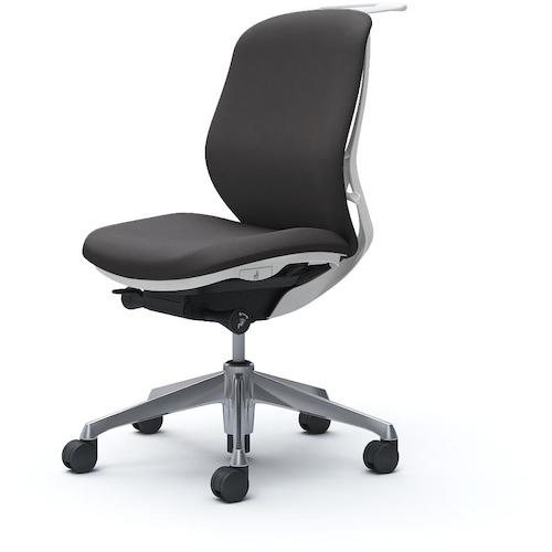 オカムラ　ＯＫＡＭＵＲＡ　シルフィー　肘なし　背クッション　ロー　ホワイトボディ　ハンガー有　ランバー無　アルミ脚　【品番：C634BW-FXW0】